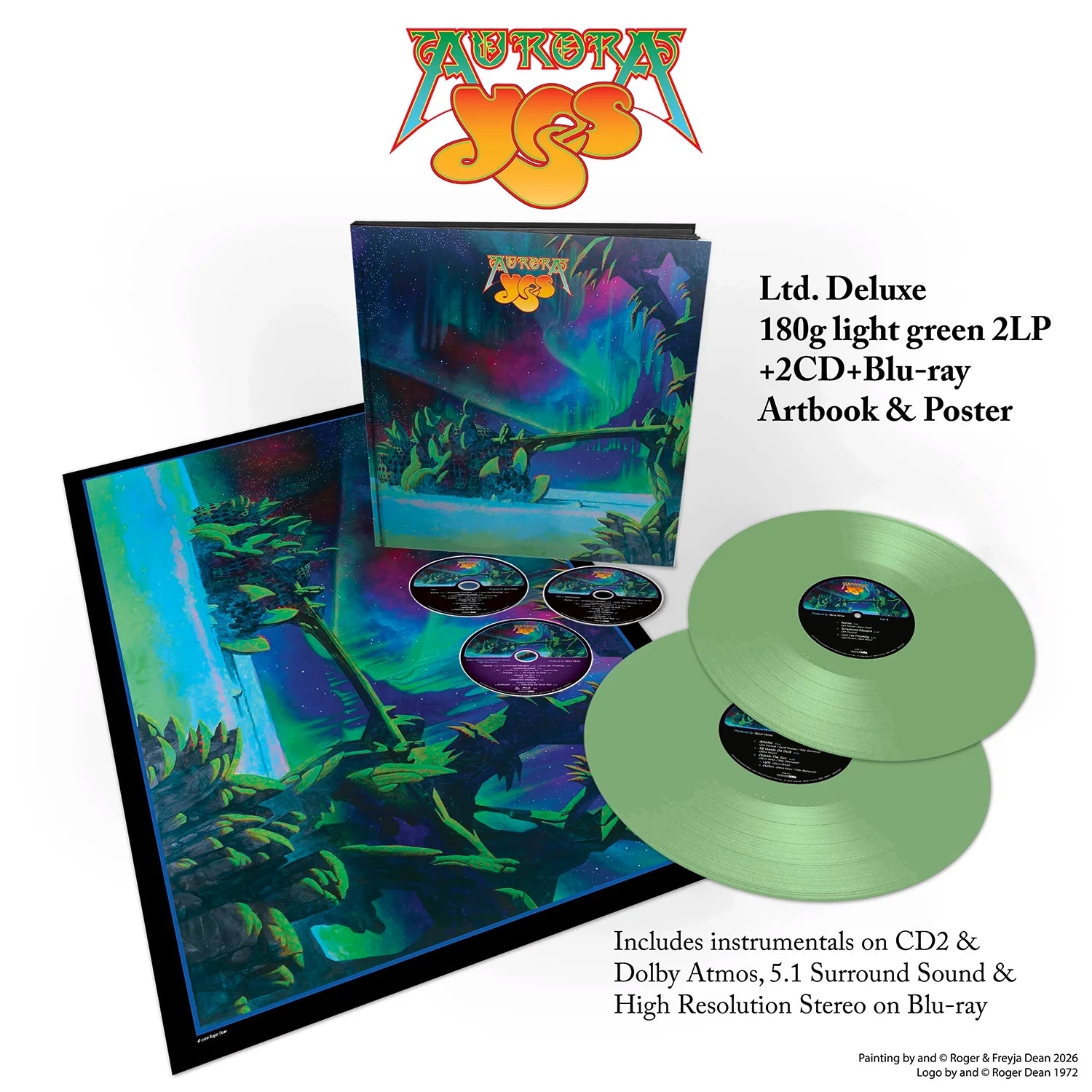 Yes - Aurora (Limited Deluxe Light Green LP + CD + Blu-ray) – Sony