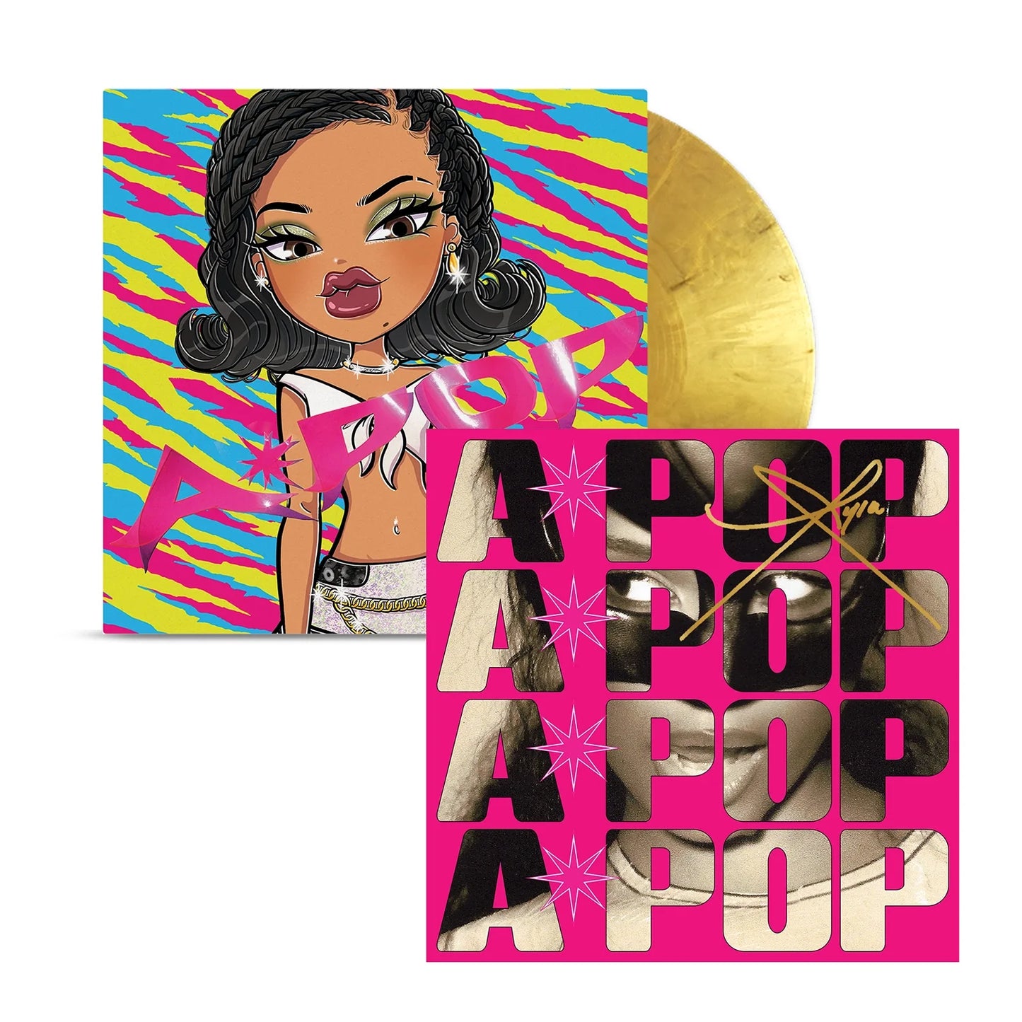 TYLA – A*POP (3 vinyles Bratz autographiés couleur « marbre métallique »)