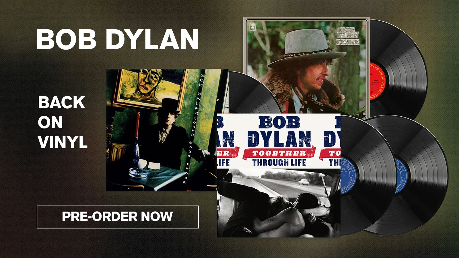 BOB DYLAN - BACK ON VINYL - PRE-ORDER NOW 