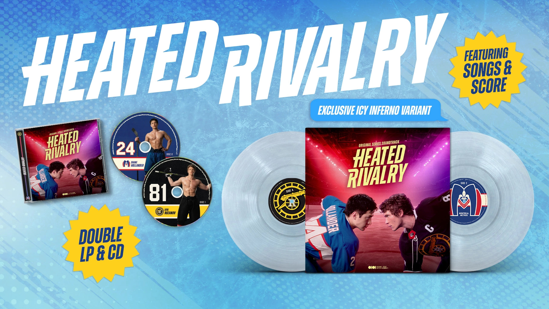 HEATED RIVALRY - DOUBLELP & CD - EXCLUSIVE ICY INFERNO VARIANT - FEATURING SONGS & SCORE