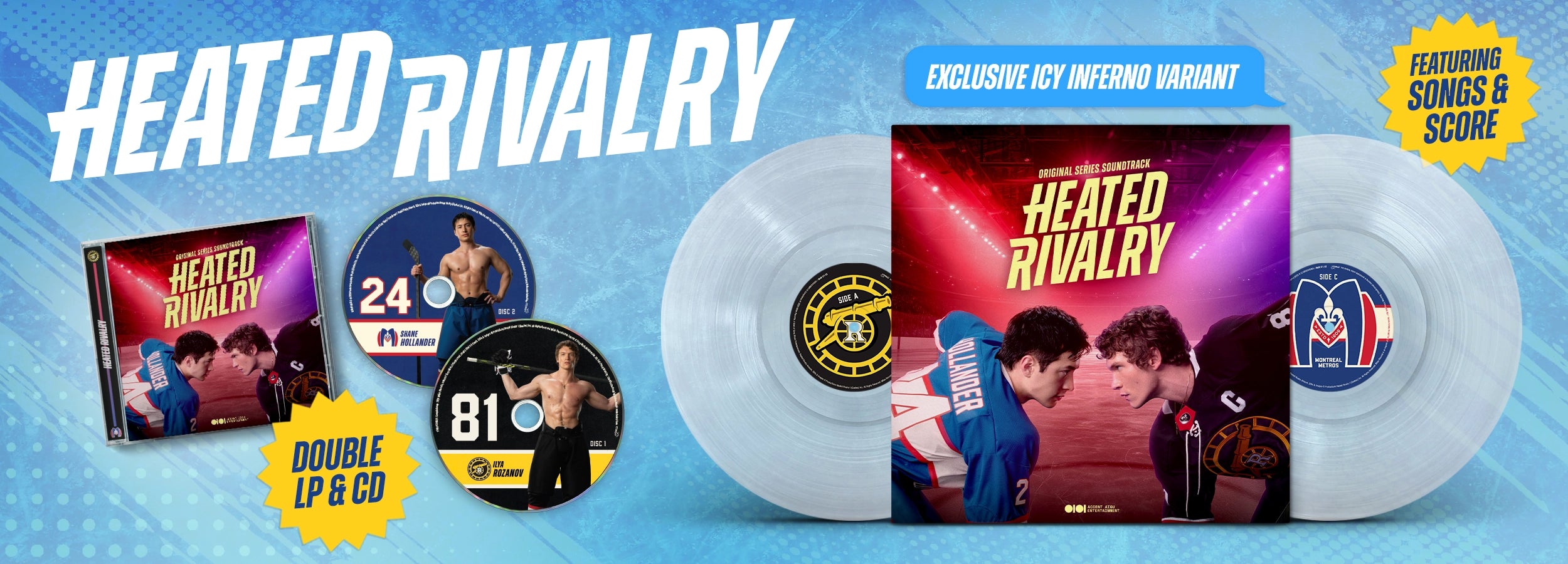HEATED RIVALRY - DOUBLELP & CD - EXCLUSIVE ICY INFERNO VARIANT - FEATURING SONGS & SCORE