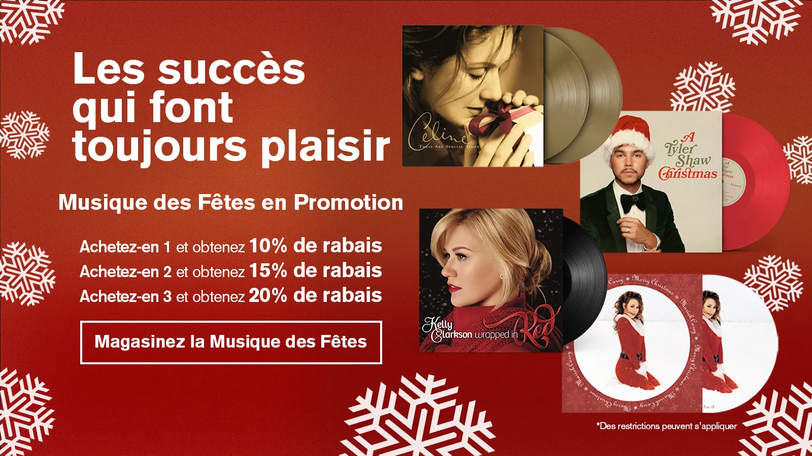 Les succès qui font toujours plaisir : musique des Fêtes en promotion