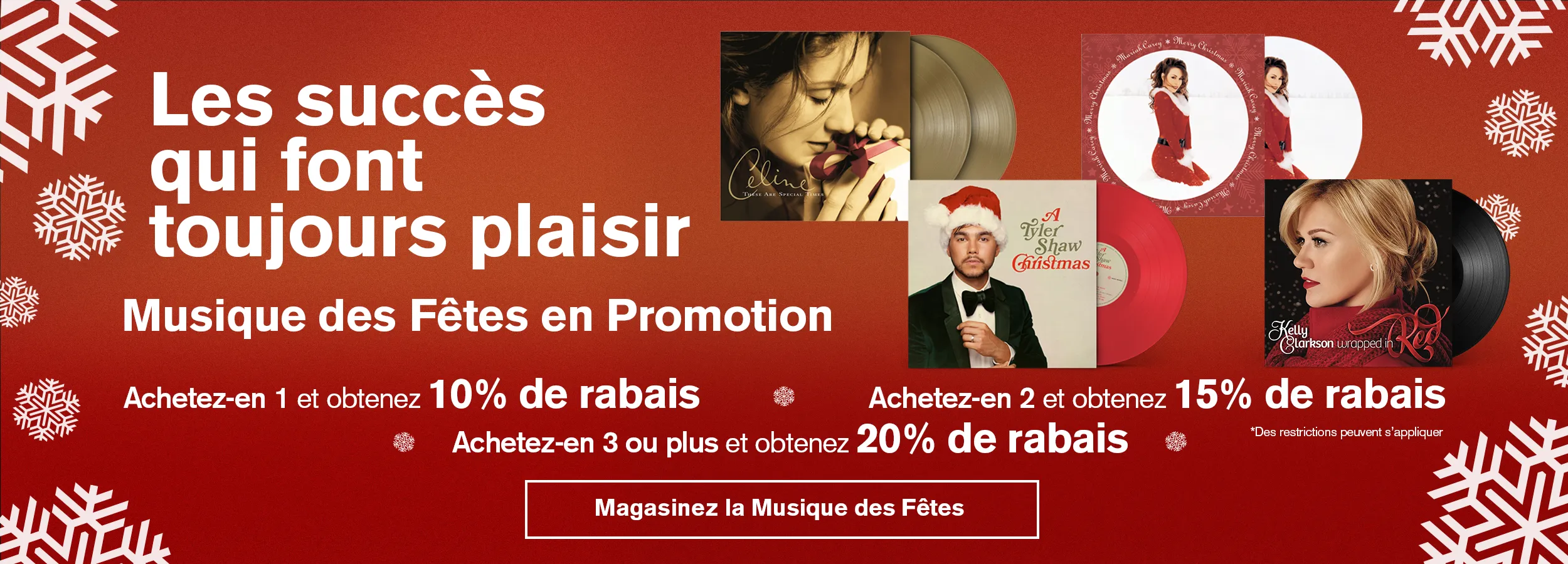 Les succès qui font toujours plaisir : musique des Fêtes en promotion
