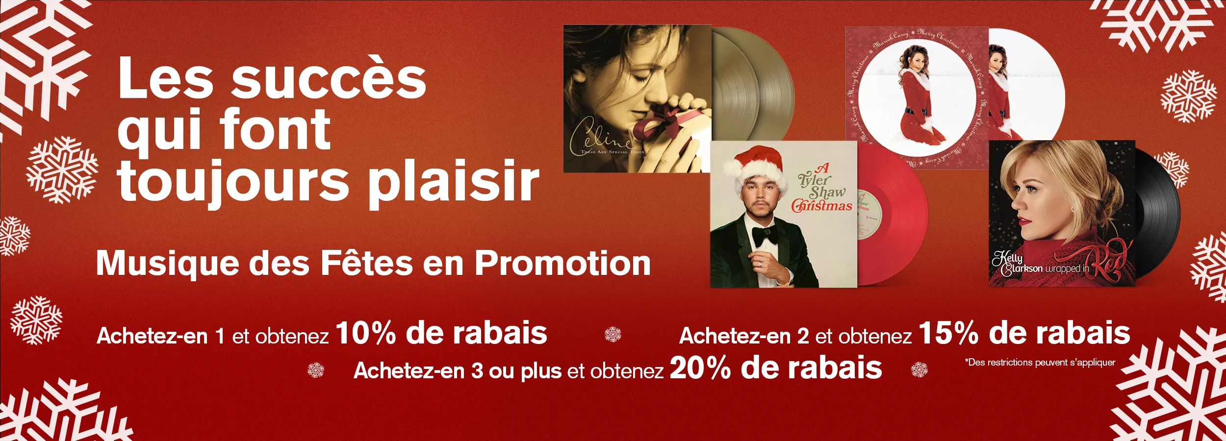 Les succès qui font toujours plaisir : musique des Fêtes en promotion