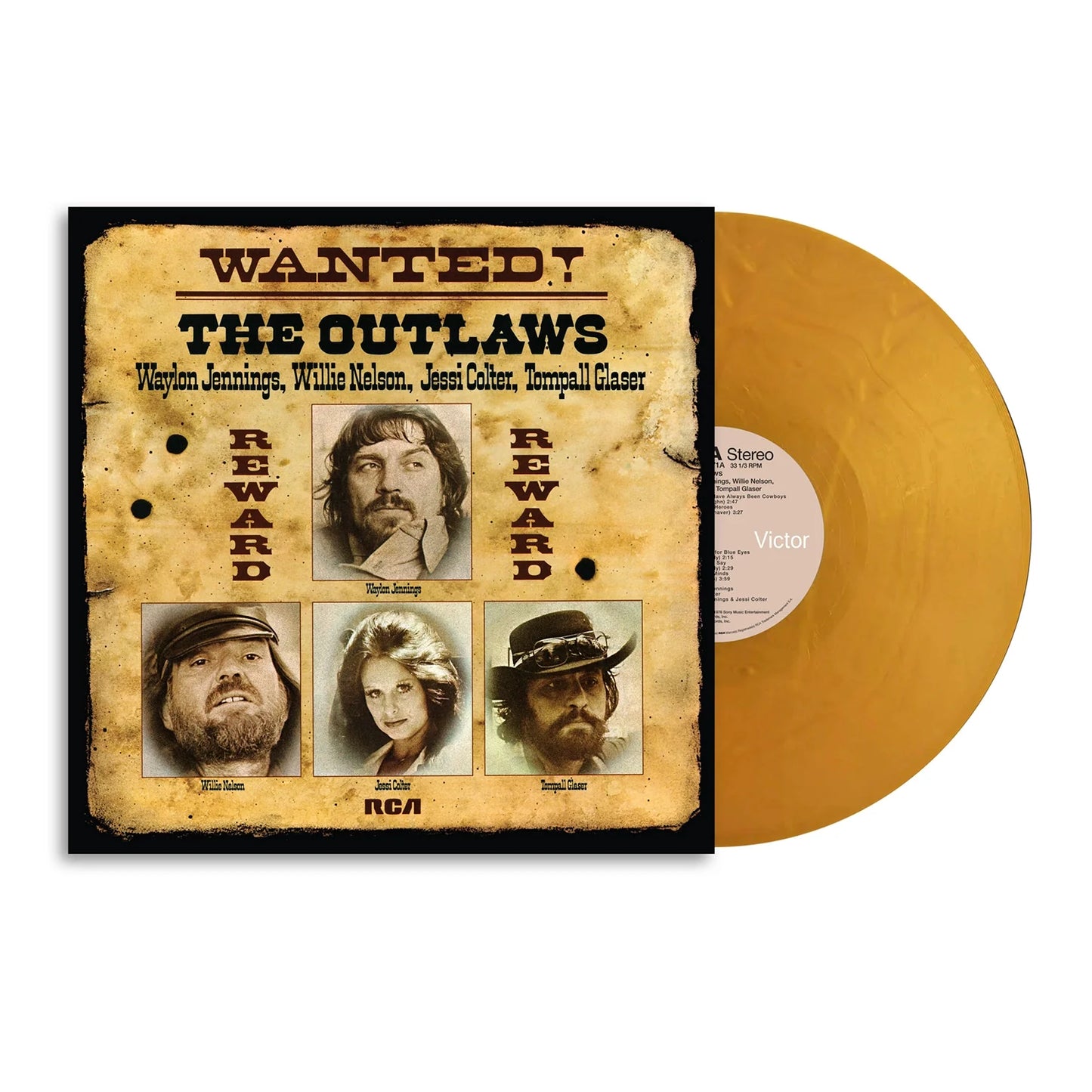 Waylon Jennings, Willie Nelson, Jessi Colter, Tompall Glaser - Wanted! The Outlaws (Vinyle doré) (50e anniversaire)